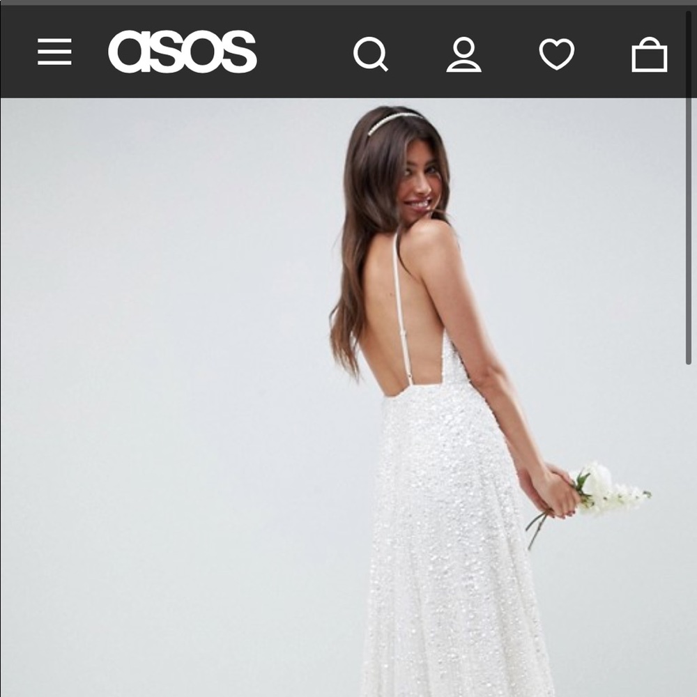 COPY - Sequin cami wedding dress